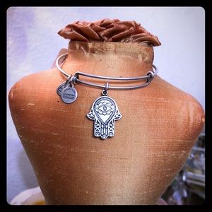 Alex and Ani Hand of Fatima bracelet silver
